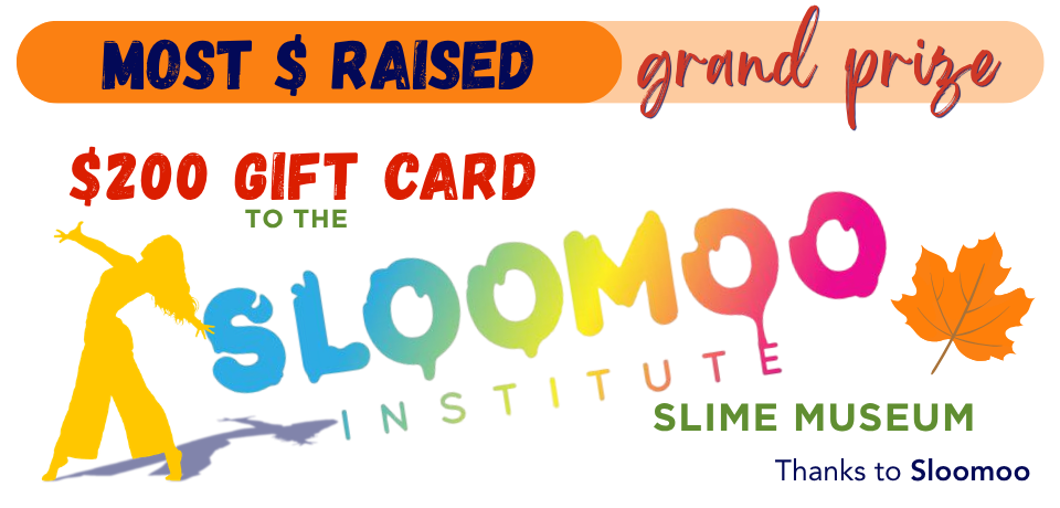A graphic to show the Grand Prize for Most Donations, which is 2 orchestra tickets and backstage tours to Operation Mincemeat on Broadway, thanks to Allison Guinn and Gerianne Perez.