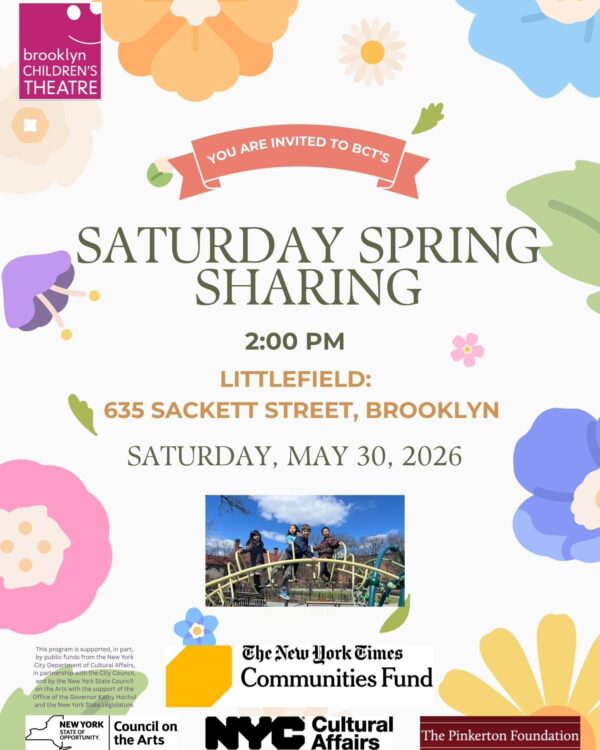 TODAY AT 2! BCT's Free Saturday Program Spring Sharing ALL INVITED! 39 Students will present…